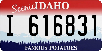 ID license plate I616831