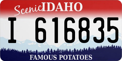ID license plate I616835