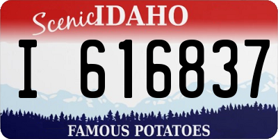ID license plate I616837