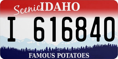 ID license plate I616840