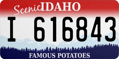 ID license plate I616843