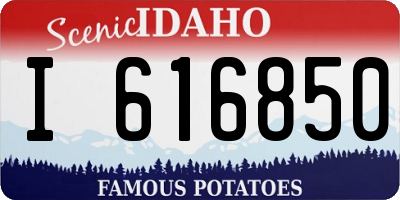 ID license plate I616850