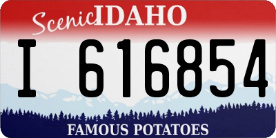 ID license plate I616854