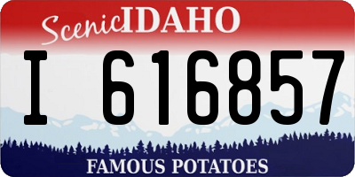 ID license plate I616857