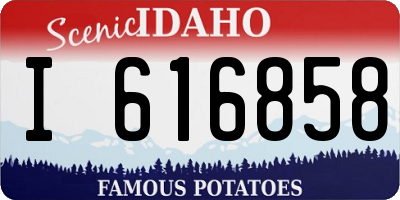 ID license plate I616858