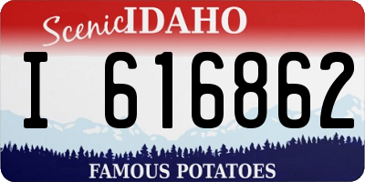 ID license plate I616862