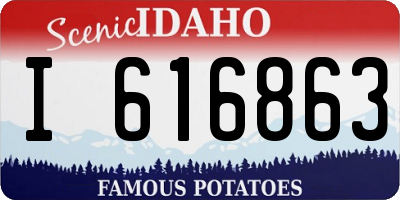 ID license plate I616863