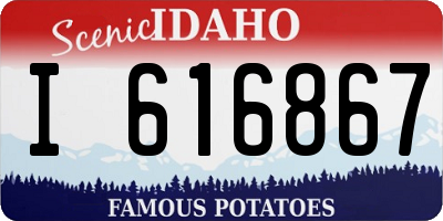 ID license plate I616867
