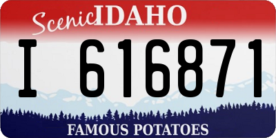 ID license plate I616871