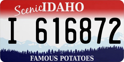 ID license plate I616872