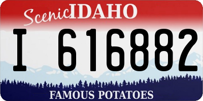 ID license plate I616882