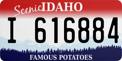 ID license plate I616884
