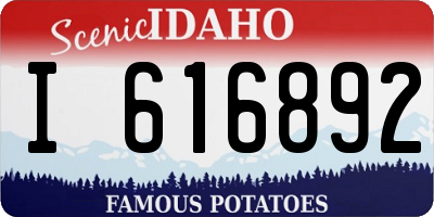 ID license plate I616892