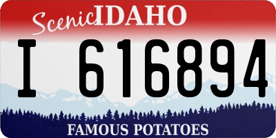 ID license plate I616894