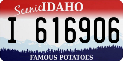 ID license plate I616906