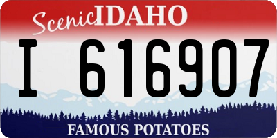 ID license plate I616907