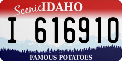 ID license plate I616910