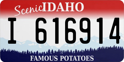 ID license plate I616914