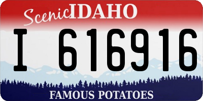 ID license plate I616916