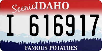 ID license plate I616917