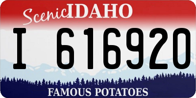 ID license plate I616920