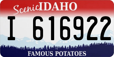 ID license plate I616922