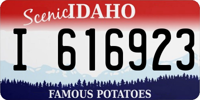 ID license plate I616923