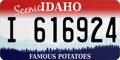 ID license plate I616924