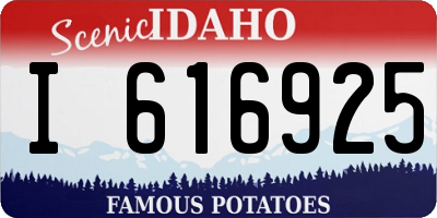 ID license plate I616925
