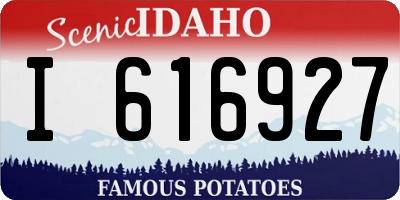 ID license plate I616927