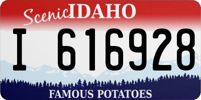 ID license plate I616928