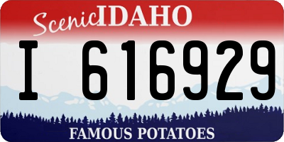 ID license plate I616929