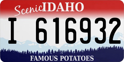 ID license plate I616932