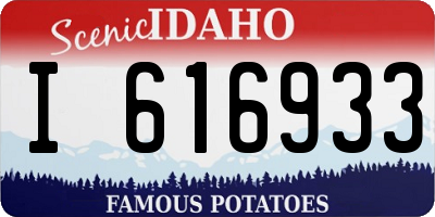ID license plate I616933