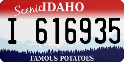 ID license plate I616935