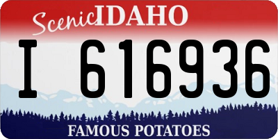 ID license plate I616936