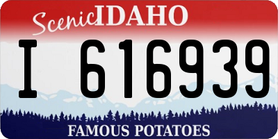 ID license plate I616939