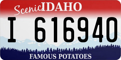 ID license plate I616940