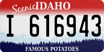 ID license plate I616943