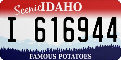 ID license plate I616944