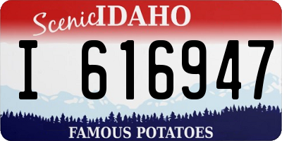 ID license plate I616947