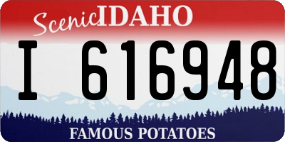 ID license plate I616948