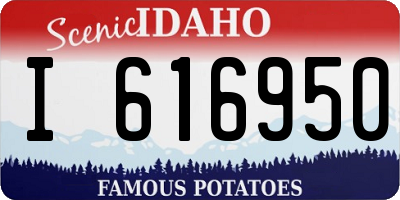 ID license plate I616950
