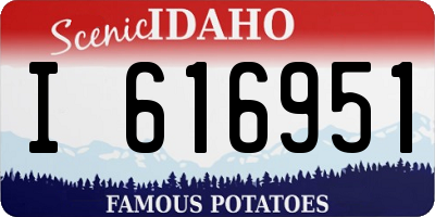 ID license plate I616951