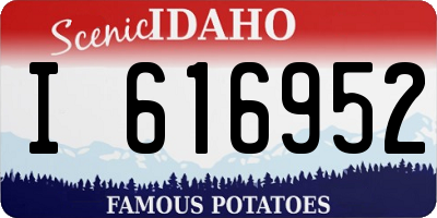 ID license plate I616952