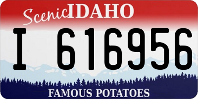 ID license plate I616956