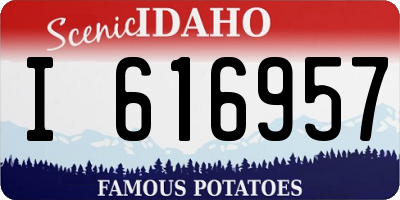 ID license plate I616957