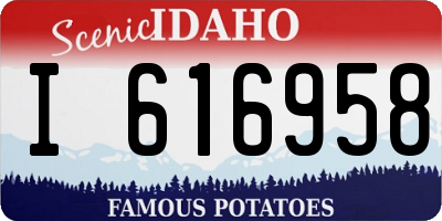ID license plate I616958