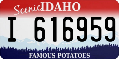 ID license plate I616959