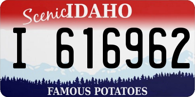 ID license plate I616962